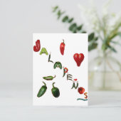 I Heart Jalapenos Postkarte (Stehend Vorderseite)