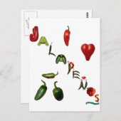 I Heart Jalapenos Postkarte (Vorne/Hinten)