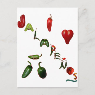 I Heart Jalapenos Postkarte