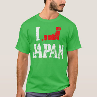 I Heart Japan I Love Japanese Map Love Japan Kawai T-Shirt
