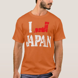 I Heart Japan I Love Japanese Map Love Japan Kawai T-Shirt