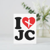 I Heart JC Postkarte (Stehend Vorderseite)