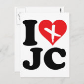 I Heart JC Postkarte (Vorne/Hinten)