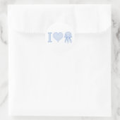 I Heart Jellyfish Runder Aufkleber (Tasche)