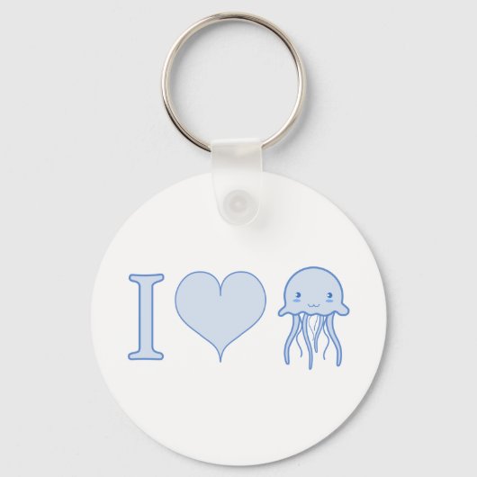 I Heart Jellyfish Schlüsselanhänger (Vorderseite)