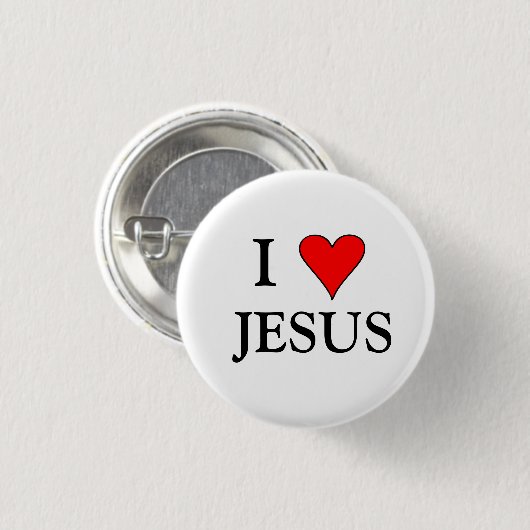 I HEART JESUS BUTTON (Vorne & Hinten)