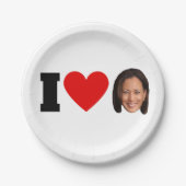 I Heart Kamala Harris Pappteller (Vorderseite)