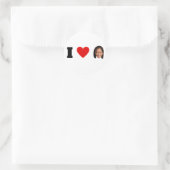 I Heart Kamala Harris Runder Aufkleber (Tasche)