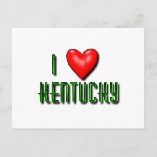 I Heart Kentucky Postkarte (Vorderseite)