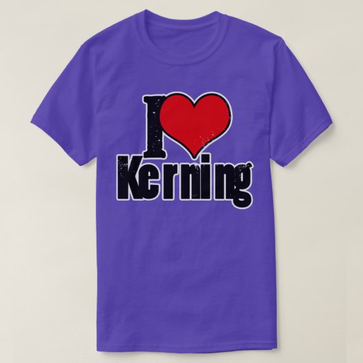 I Heart Kerning T-Shirt (Design vorne)