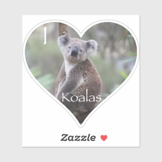 I Heart Koalas Aufkleber (Blatt)