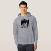 I Heart KPOP in Koreanisch Basic Hooded Sweatshirt (Vorne ganz)
