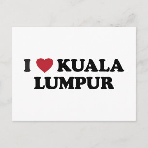 I Heart Kuala Lumpur Malaysia Postkarte
