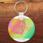 I heart Lacrosse Schlüsselanhänger (Vorderseite)