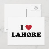 I Heart Lahore Pakistan Postkarte (Vorne/Hinten)