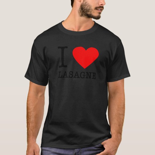 I Heart Lasagna Italienische Pasta Italien essen T-Shirt (Vorderseite)