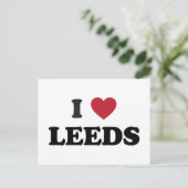 I Heart Leeds England Postkarte (Stehend Vorderseite)