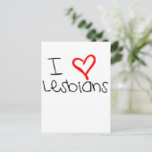 I Heart Lesbians Postkarte (Stehend Vorderseite)