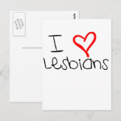 I Heart Lesbians Postkarte (Vorne/Hinten)