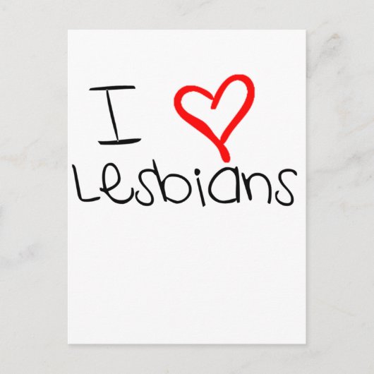 I Heart Lesbians Postkarte (Vorderseite)