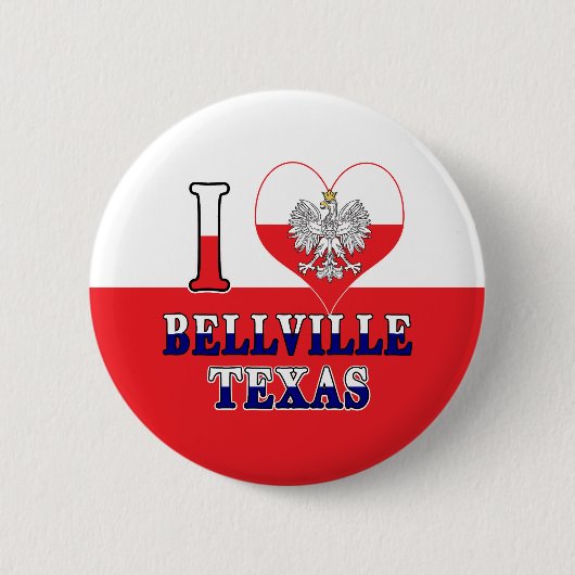 I Heart Liebe Bellville Texas Button (Vorderseite)