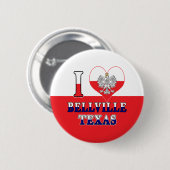 I Heart Liebe Bellville Texas Button (Vorne & Hinten)
