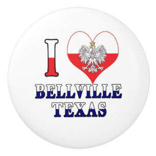 I Heart Liebe Bellville Texas Keramikknauf