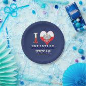 I Heart Liebe Bellville Texas Pappteller (Party)