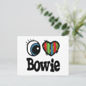 I Heart (Liebe) Bowie Postkarte (Stehend Vorderseite)