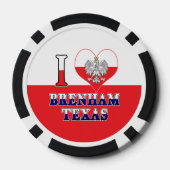 I Heart Liebe Brenham Texas Pokerchips (Rückseite)