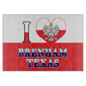 I Heart Liebe Brenham Texas Schneidebrett (Vorderseite)