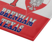 I Heart Liebe Brenham Texas Schneidebrett (Ecke)