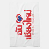 I Heart Liebe Chiang Mai Thailand Geschirrtuch (Vertikal)