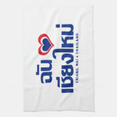 I Heart Liebe Chiang Mai Thailand Küchentuch (Vertikal)