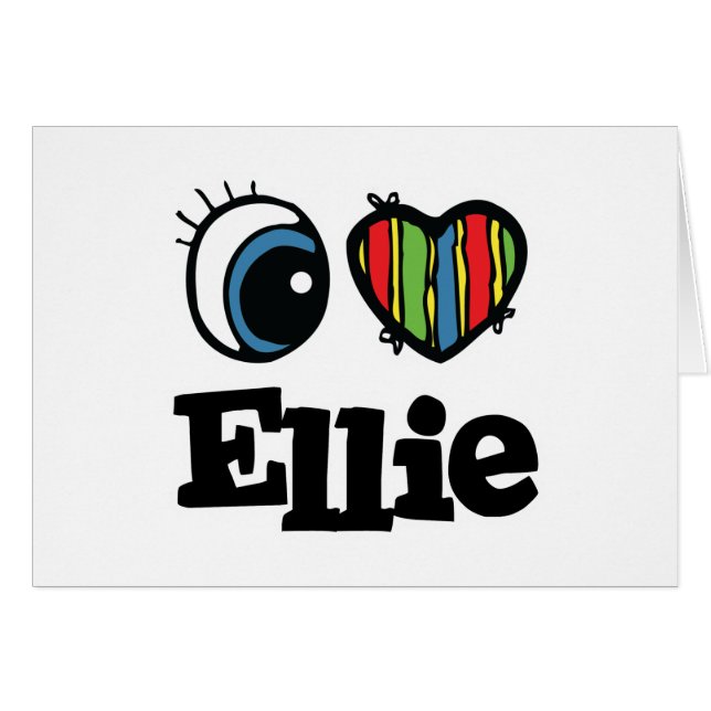 I Heart (Liebe) Ellie (Vorderseite (Horizontal))