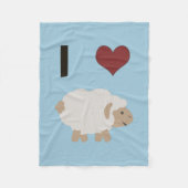 I heart (Liebe) Ewe (Sie) Fleecedecke (Vorderseite)