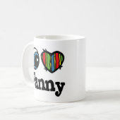 I Heart (Liebe) Fanny Kaffeetasse (Vorderseite Links)