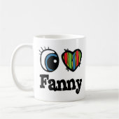 I Heart (Liebe) Fanny Kaffeetasse (Links)