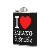 I Heart (Liebe) Farang Flachmann (Links)