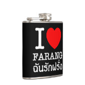 I Heart (Liebe) Farang Flachmann (Rechts)