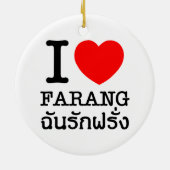 I Heart (Liebe) Farang Keramikornament (Hinten)