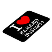 I Heart (Liebe) Farang Magnet (Linke Seite)