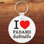I Heart (Liebe) Farang Schlüsselanhänger (Vorderseite)