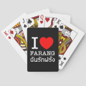 I Heart (Liebe) Farang Spielkarten (Rückseite)