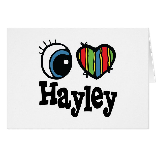 I Heart (Liebe) Hayley (Vorderseite (Horizontal))