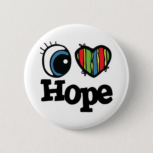 I Heart (Liebe) Hoffnung Button (Vorderseite)