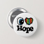 I Heart (Liebe) Hoffnung Button (Vorne & Hinten)