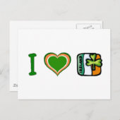 I Heart (Liebe) Irland Postkarte (Vorne/Hinten)