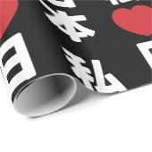 I Heart [Liebe] Japan 日 [Nihon / Nippon] Geschenkpapier (Rolleneckpunkt)