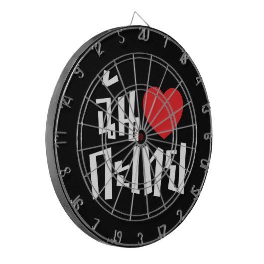 I Heart (Liebe) Kathoey (Ladyboy) // Thai Language Dartscheibe (Vorderseite Links)